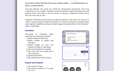 Application Note for Adherent cell count with SnapCyte